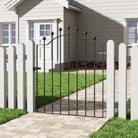 ?Breeins?3ft Wrought Iron Garden Gate, Black
