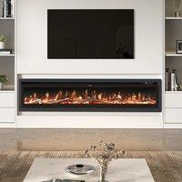 KOMORE 3 in 1 Electric Fireplace with Remote 12 Flame Colours 1800W 80&100 Inch