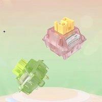 Outemu Silent Peach V3 Switch Mute Lemon V3 Switches Mechanical Keyboard Linear Tactile 5 Pin Hot swap Pre Lubed PA66 POM Switch