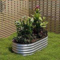 ?Breeins?Galvanized Planter Raised Garden Beds Outdoor for Gardening, Vegetables, Large Metal Garden