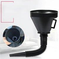 1 Pc Multi Functional Flexible Automotive Fuel Funnel: Spill-Proof Refueling & Oil Changing Tool with Wide Mouth & Handle