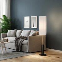 KOMORE 127CM Height E27 1-Light Fabric Lampshade Floor Lamp with Foot Switch for Living Room Office, Bedroom
