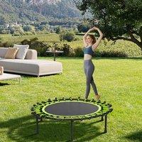 ?Breeins?Silent Mini Trampoline Fitness Trampoline Bungee Rebounder Jumping Cardio Trainer Workout