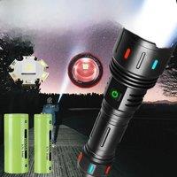 200000000LM Most Powerful Flashlight Rechargeable LED Flashlights 800W High Power Zoom Torch Long