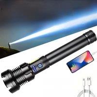 XHP390 Most Powerful Flashlight Usb Rechargeable Flashlight Strong Light Military Tactical Lantern
