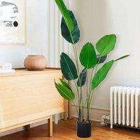 ?Breeins?Artificial Banana Tree in Pot Fake Plant