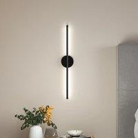 KOMORE Minimalistic Linear&Oval LED Wall Sconce Black&Gold for Living Room, Hallway, Bedroom,