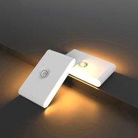 Motion Sensor LED Night Lights, Rechargeable Human Body Induction Wall Lamp Cabinet Lamp for Bedroom