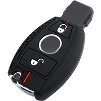 For Mercedes Benz A B G GLA GLC GLK Class W176 W246 W463 X156 X253 C253 X204 Silicone Car Key Fob Case Cover Chain 2 Buttons