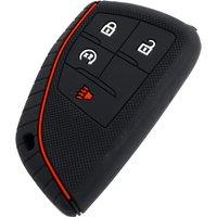 For 2021- 2025 Buick Envision Chevrolet Tahoe Suburban Traverse GMC Yukon Silicone 5 Buttons Car Remote Key Case Cover Chain