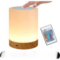 Smart Touch Bedside Table Lamp RGB USB Rechargeable Night Light Desk Lamp Bedroom Decoration Kids Gift Dining Table Light