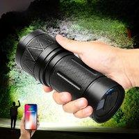 LED Handheld Flashlight Ultra-Bright 50000Lumens 12000mAh Rechargeable Battery Powerful Torch