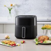 KOMORE 6L Air Fryer with Smart Touch Display & Non-stick Basket & 60 Minutes Timer & 80C-200C Adjustable Temperature