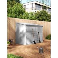 ?Breeins?Outdoor Storage Shed Waterproof Metal Tool House With Foundation Kit Patio Lean for Backyard Lawn