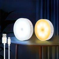 LED Smart Human Body Sensor Night Lamp Emergency Automatic Lighting USB Charging Wireless Magentic Suction Use Night Light