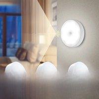 3PCS LED Motion Sensor Light Night Light USB Rechargeable Night Lamp for Kitchen Cabinet Wardrobe Lamp Staircase Closet Light