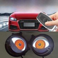 2pcs Car Decorative Headlight Dynamic Writing Wheel Eye Demon Eye Universal Modification Headlights Auto Supplies