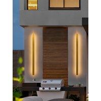 IP65 Waterproof Outdoor Wall Light Long Linear Garden Lamp Motion Sensor LED Porch Lighting Fixtures 110v 240v Sconces for Villa