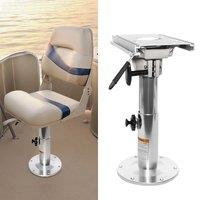 Aluminum Adjustable Height Locking Boat Seat Pedestal with Slide，Boat Chair Base with height adjustable from 13inch to 19 inches