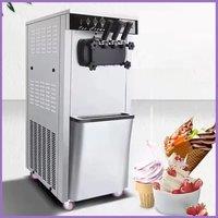 Stainless Steel Automatic Three Flavors Soft Serve Ice Cream Machine with air Pump Commercial for Business