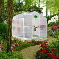 ?Breeins?Greenhouse Polycarbonate Rain Gutter Roof Vent Aluminum Grow House Garden Protection