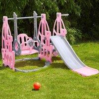 KIDkid 3 in 1 Kids Swing and Slide Set Toddler Climber Playset Garden Climbing Frame for Toddlers