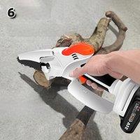 Mini Electric Saw Rechargeable Garden Saw 6 Inch Felling Electric Saw Handheld Cutting Machine Chain