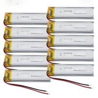 10Pcs 3.7V 500mAh Li Lithium Battery 601452 Lipo For GPS MP4 Record Pen Driving Recorder Car Camera LED Headset Game Player