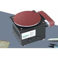 Electric Belt Sander Home DIY High Speed Sanding Disc Machine Knife Sharpener Blade Opener Benchtop Grinding Polishing Machine
