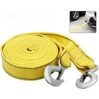 Universal Car Tow Cable Heavy Duty 5 Ton Trailer Rope Towing Pull Rope Strap Hooks Van Road Recovery Car Accessories