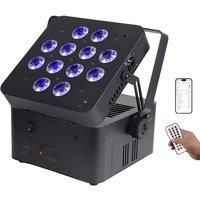 Wireless Rechargeable Stage Par Light 12X12W RGBWA+UV 6IN1 LED Uplight 13000AH Remote Control LED Stage Effect Light for DJ Club