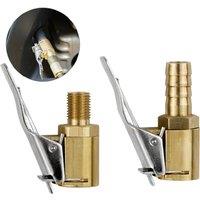 1Piece Car Tire Air Chuck Inflator Pump Valve Connector Clip-on Adapter Car Brass 8mm Tyre Wheel Valve For Inflatable Pump
