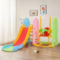 KIDkid Colourful Toddler Swing and Slide Playset for Toddlers Age 1-5 Perfect for Indoor & Outdoor