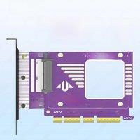 JEYI PCIe 5.0 to U.2(SFF-8639) Adapter, 128Gbps GEN5 U.2 SSD to PCIE X4 X8 X16 Expansion Card Compatible with PCIe 4.0/3.0/2.0