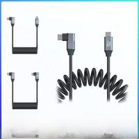 SmallRig USB-C to USB-C Coiled Data Cable Support 20Gbps High Speed Data Transfer and PD 100W Fast Charging for Camera 4793/4792