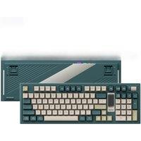 Akko 5098B Ink Green Wireless Mechanical Gaming Keyboard With TFT Screen Vertical Knob 96 Keys Hot-swappable RGB Gasket Mount