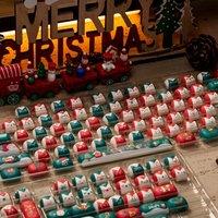Akko Christmas Themed Keycaps 137 Keys MOG Profile PBT Dye-Sublimation Keycap Set For MX 104/87/61 ANSI-US Mechanical Keyboard
