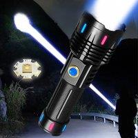 2025 Super Powerful 800W Flashlights Fluorescent Head 5000M Rechargeable Torch Waterproof Tactical