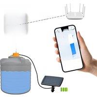 ME201RSP Ultrasonic Solar Panel Level Guage Wireless LED Display Temperature Alarm Sensor Water Tank Level Indicator