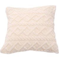 ?Lifeideas?Twist KnittingPlush Pillow Case Vintage Knitted Cushion Cover Simple Cushion Plush