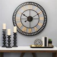 ?Lifeideas?60/80 CM Roman Numerals Metal Wall Clock