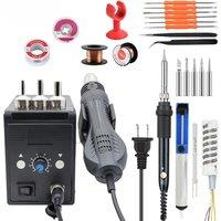 JCD Hot Air Gun 858D BGA Rework Soldering Station Heat Gun 220V 700W Hair Dryer For Soldering SMD SMT Welding Repair Tools Set