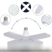 Foldable LED bulb E27 fan blade LED light AC 85-265V 28W spotlight, suitable for home ceiling, room, and garage lighting