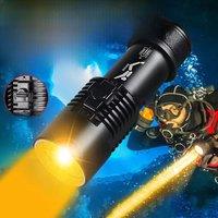 9000LM Professional Diving Flashlight XHP120 800m Underwater Scuba Diving Torch IPX8 Waterproof