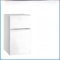 COMFEE 87L Under Counter Fridge Freezer with LED Light, Removable Shelves, Adjustable Thermostats
