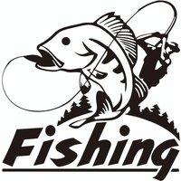 Die-Cut Vinyl Decal Fishing Рыбалка Car Sticker Waterproof Auto Decors on Car Body Bumper Rear Window Laptop Choose Size 41391
