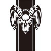 1PCS Cool Design Stripe Creative Graphic Car Truck Stickers for Dodge Rear Lathe Ram 1500 2500 3500 Rebel Mopar Vinyl Decals