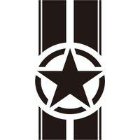 Military Hood Sticker for Jeep Wrangler TJ LJ JK Star Army Stripes Decal Vinyl Car Truck DIY Waterproof Car Stickers