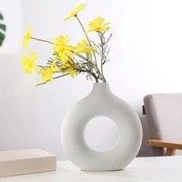 ?Lifeideas?Nordic Style Ceramic Round Vase in White