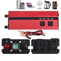 Professional Car Inverter 2000W DC 12V to AC 110V Power Supply Car Voltage Converter USB Charger Dual LED Display Inversor Power